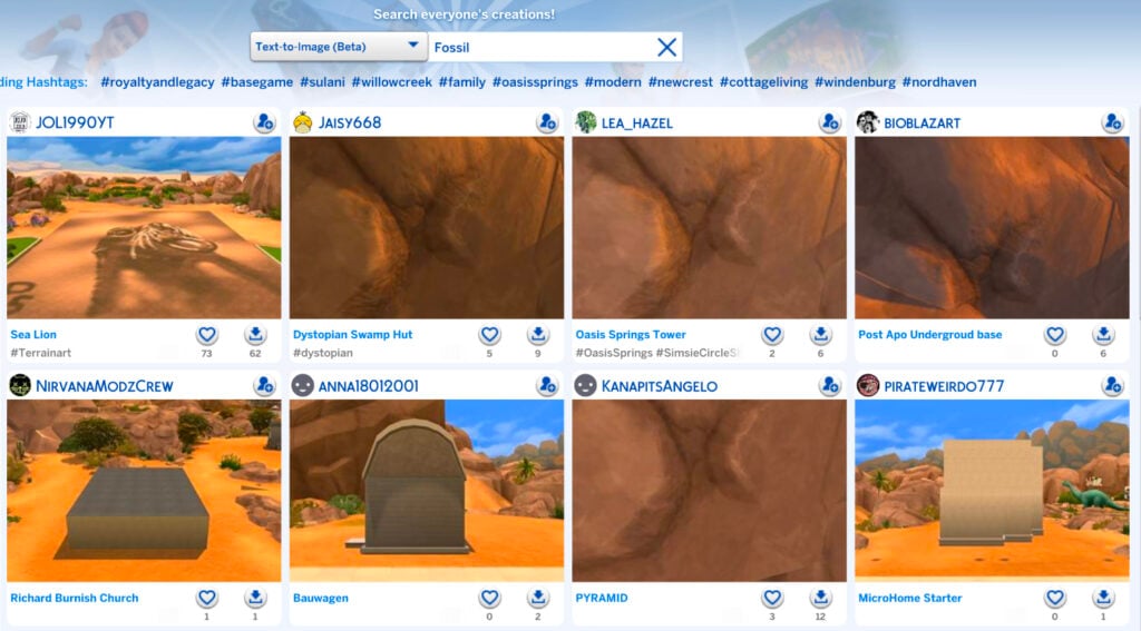 Review Of The Sims 4 SimSearch Features: Enjoy Being A (BETA) Tester 7 Text-to-image fossil results