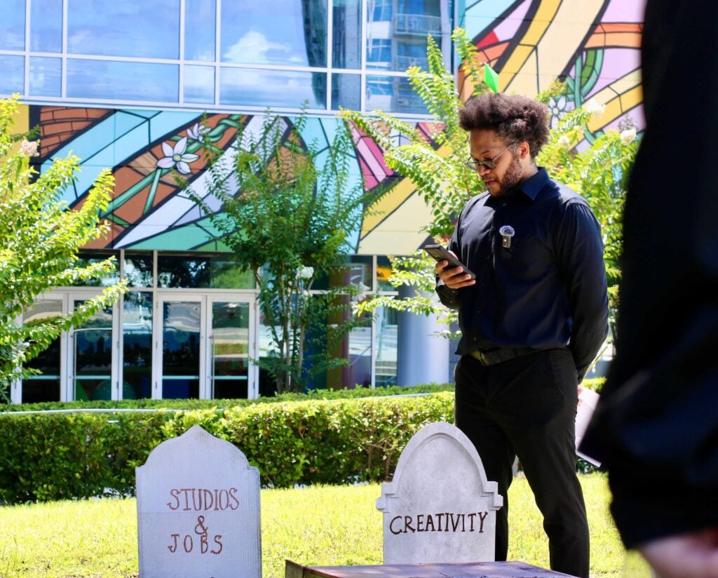 EA Funeral Buyout Protest Staged Outside of EA Orlando Office: Press Release and Photos 10 IMG 0795