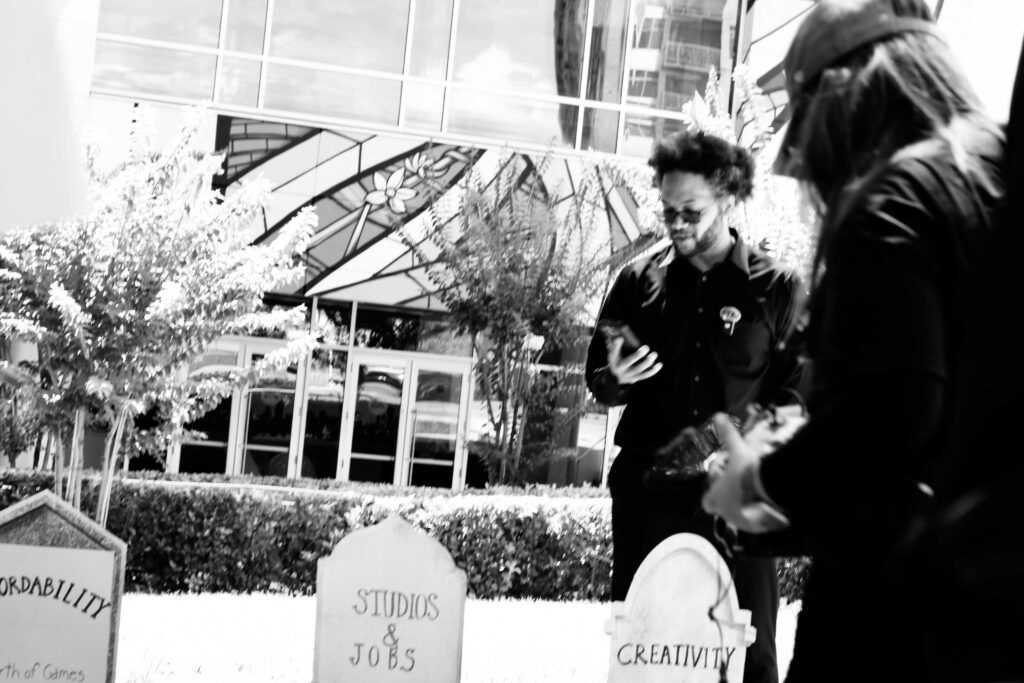 EA Funeral Buyout Protest Staged Outside of EA Orlando Office: Press Release and Photos 11 IMG 0797