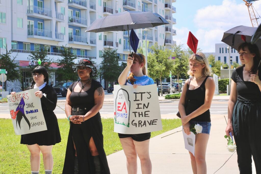 EA Funeral Buyout Protest Staged Outside of EA Orlando Office: Press Release and Photos 24 IMG 0821