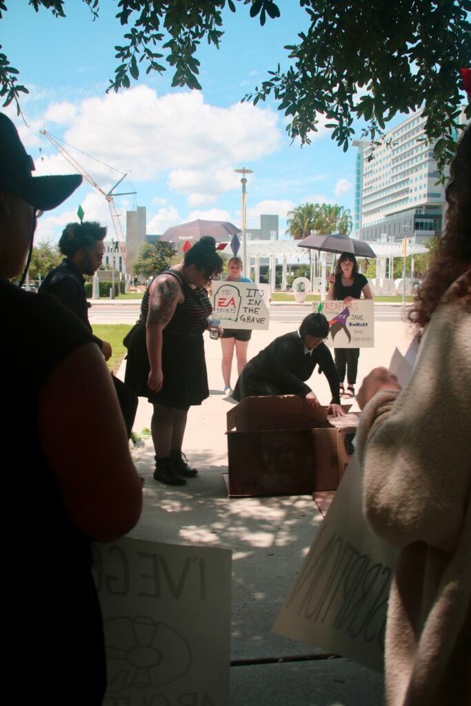 EA Funeral Buyout Protest Staged Outside of EA Orlando Office: Press Release and Photos 55 IMG 0906