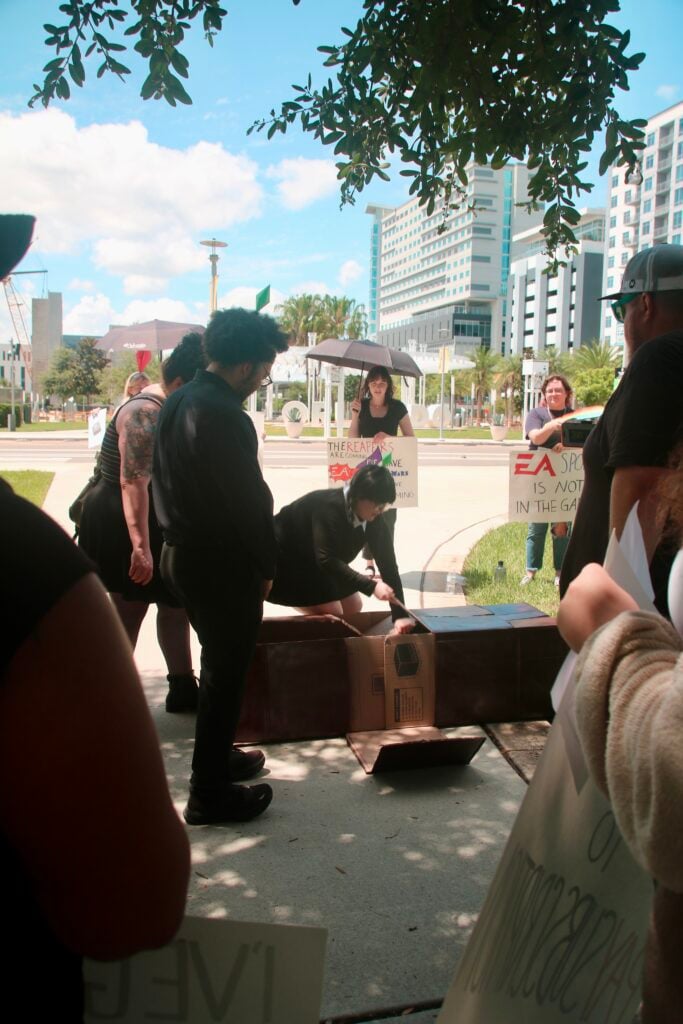 EA Funeral Buyout Protest Staged Outside of EA Orlando Office: Press Release and Photos 56 IMG 0907