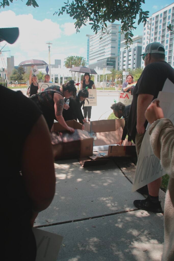 EA Funeral Buyout Protest Staged Outside of EA Orlando Office: Press Release and Photos 59 IMG 0910