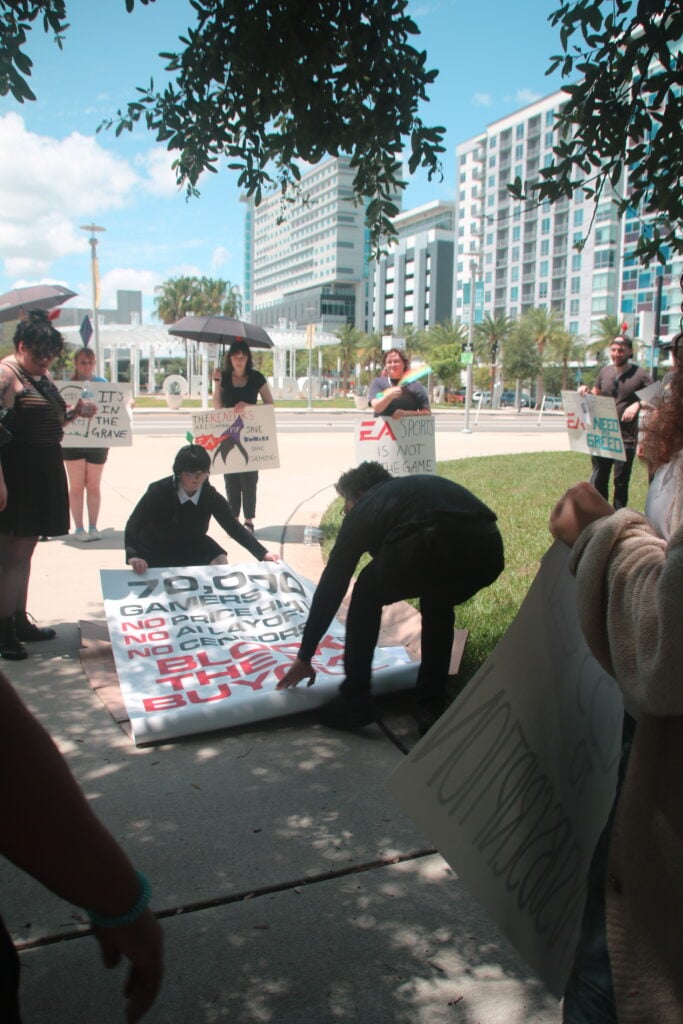 EA Funeral Buyout Protest Staged Outside of EA Orlando Office: Press Release and Photos 60 IMG 0914