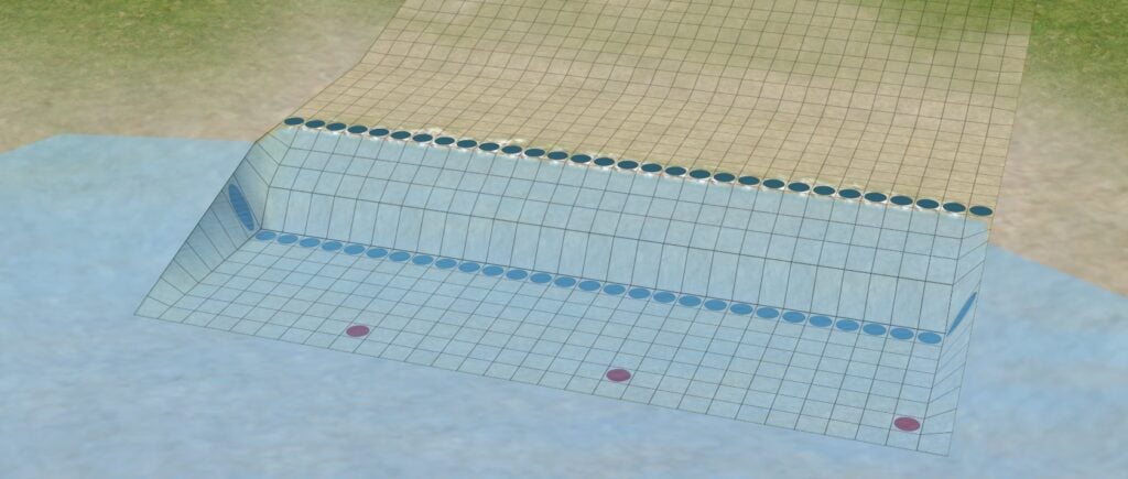GUIDE: How To Use The Sims 2 Portals In Builds For Fun And Immersion 19 A showcase of Portal Locations in a Beach Lot (marked with rugs).