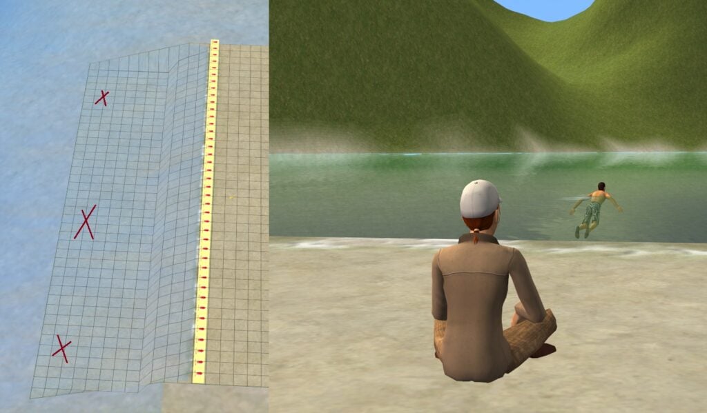 GUIDE: How To Use The Sims 2 Portals In Builds For Fun And Immersion 23 A picture showing the aesthetics when removing the Wave Effect Holders.