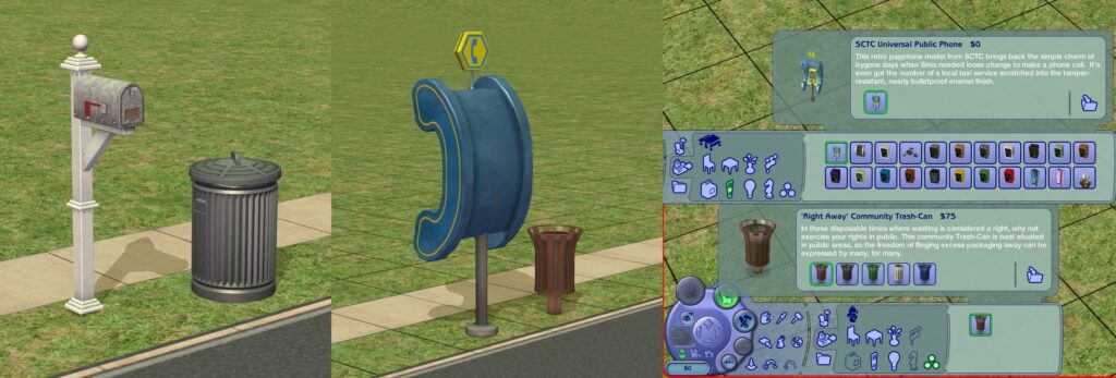 The front street objects, alongside with where the community lot ones can be found.