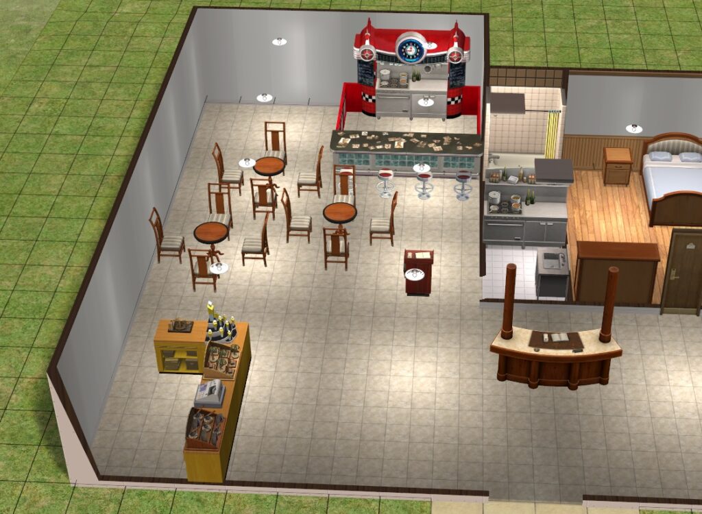 An example of a hotel's common area.