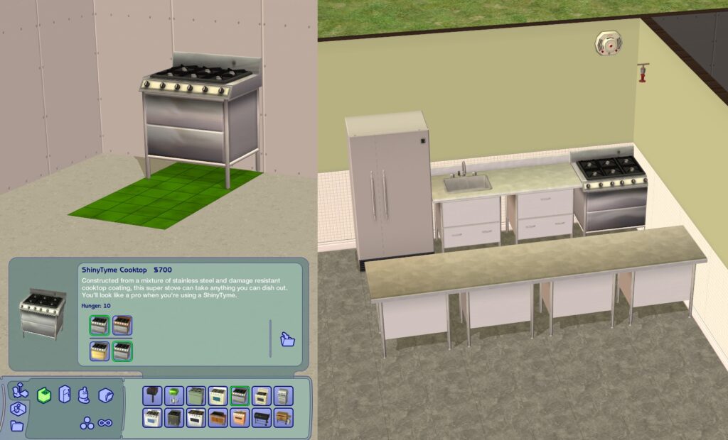 Building a Cafeteria area with a specific cooktop.