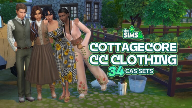 34 Beautiful Sims 4 Cottagecore CC Sets For The Coziest CAS Wardrobe