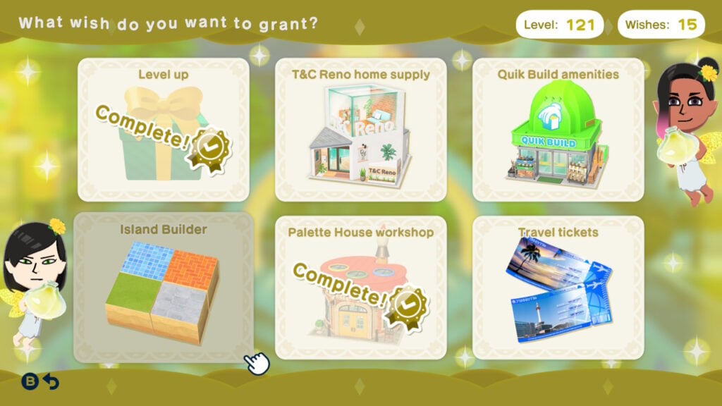One of the tomodachi life wishes categories is grayed out