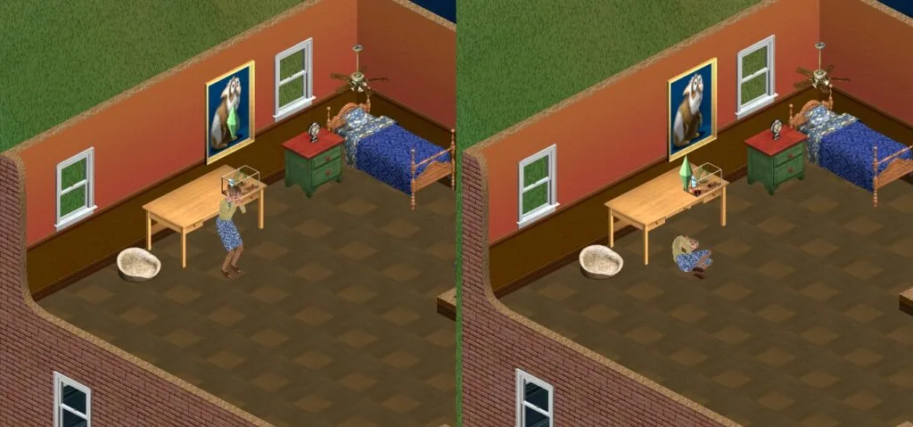 Death by Disease in The Sims 1.