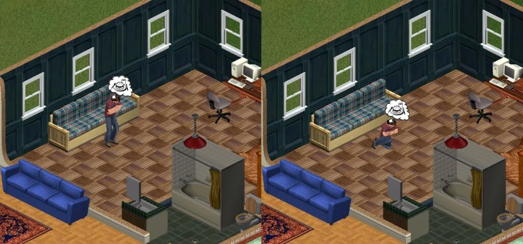 Death by Starvation in The Sims 1.