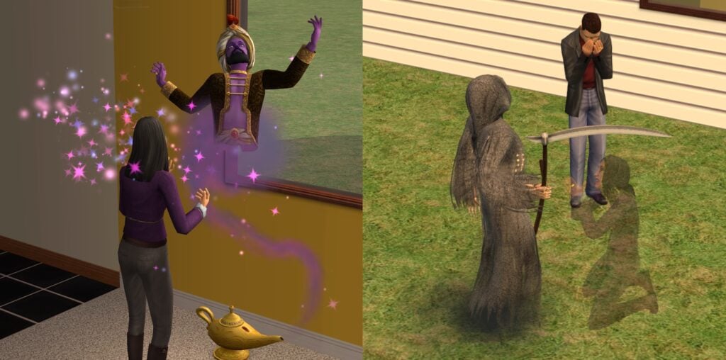 Genie's wish for the power to cheat death granted and on display.