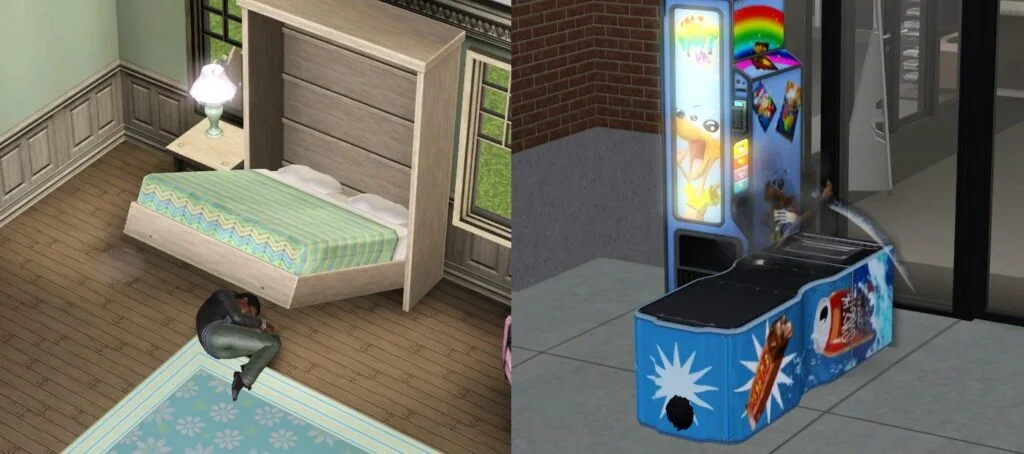 Two ways Sims can die by Blunt Force Trauma.