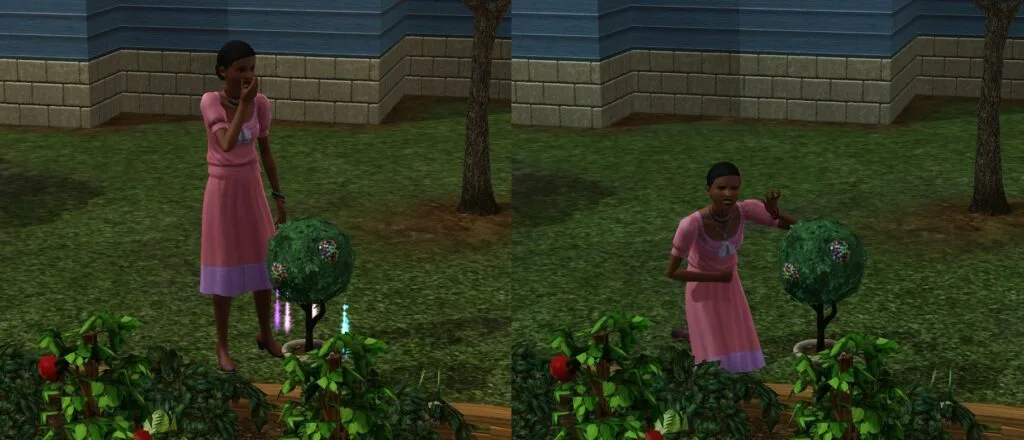 A Sim picking a Jelly Bean to eat, gets death.