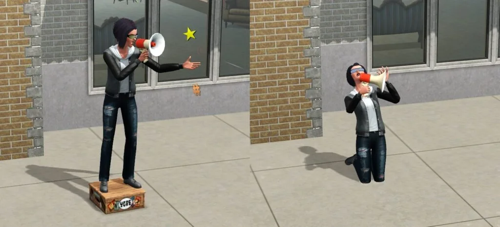 A Sim rants about death, dies afterwards.