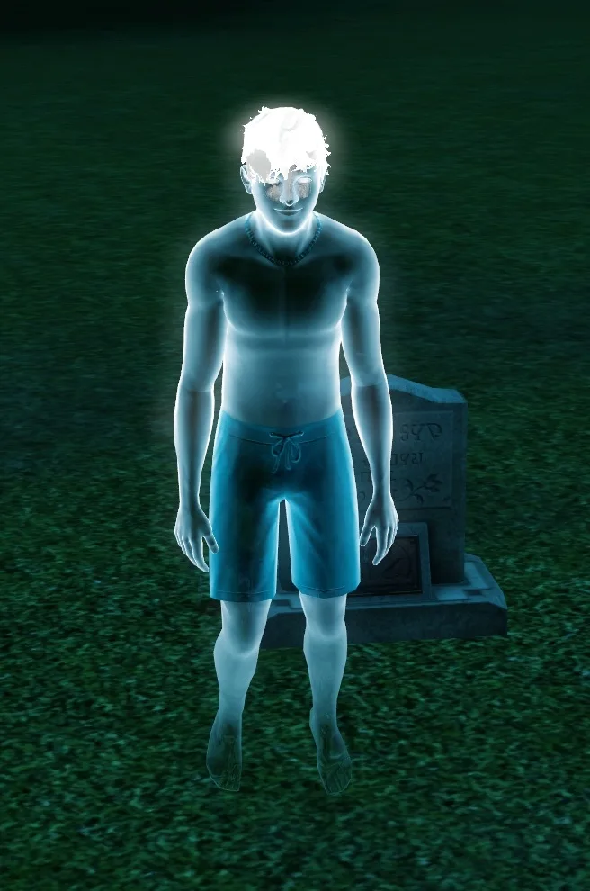 Ghost of a Sim who died by Drowning.