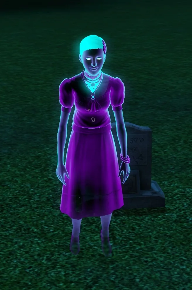Ghost of a Sim who died by Jelly Bean.