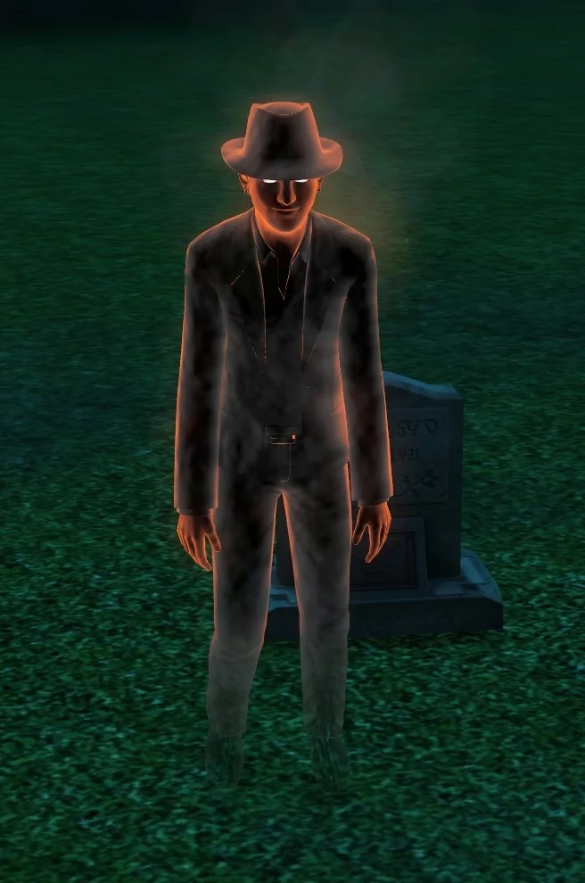 Ghost of a Sim who died by Meteor.