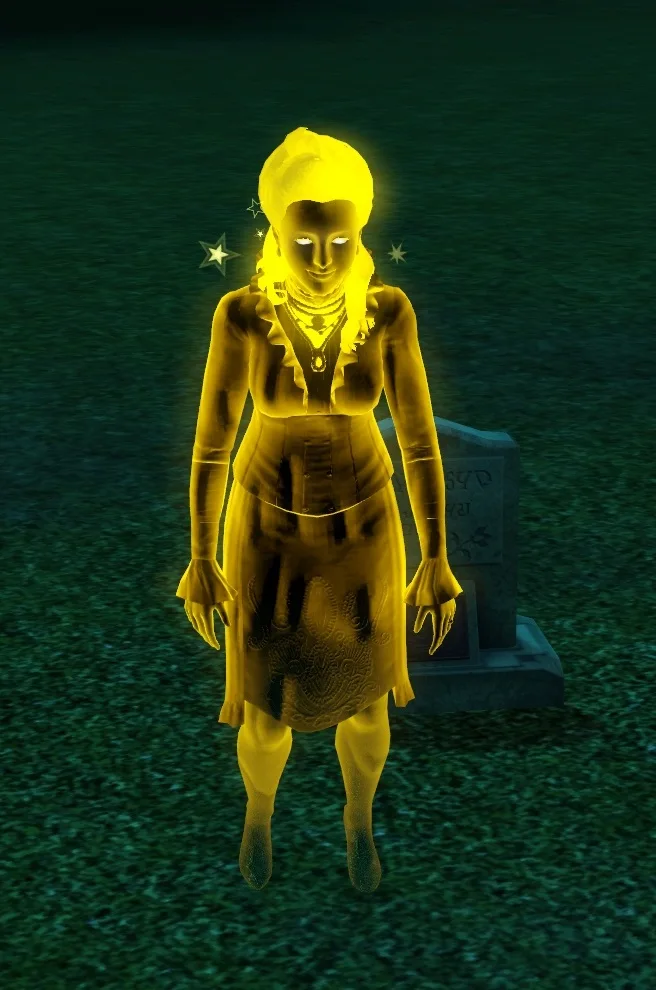 Ghost of a Sim who died by Transmutation.