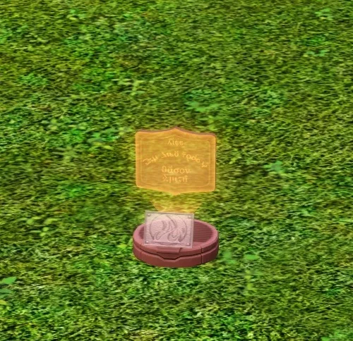 Small futuristic gravestone.
