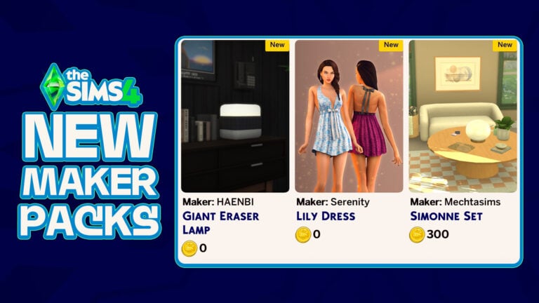 New The Sims 4 Maker Packs: Two Free and One Paid Marketplace Release