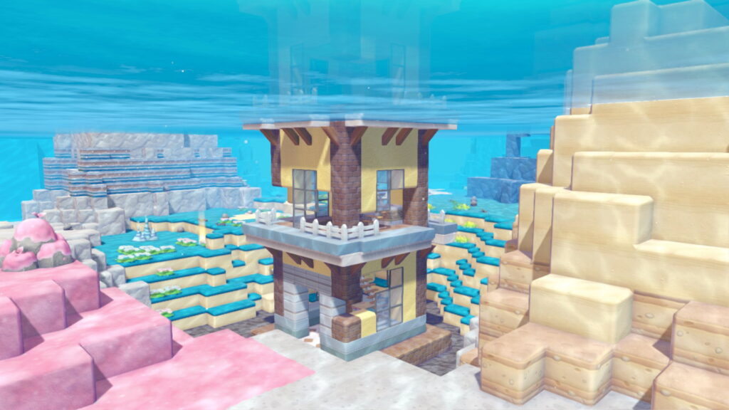 A broken down tower on a Bubbly Basin Dream Island