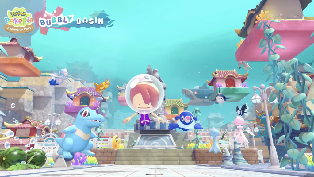 Many New Pokemon in the Pokopia Expansion Pass Bubbly Basin