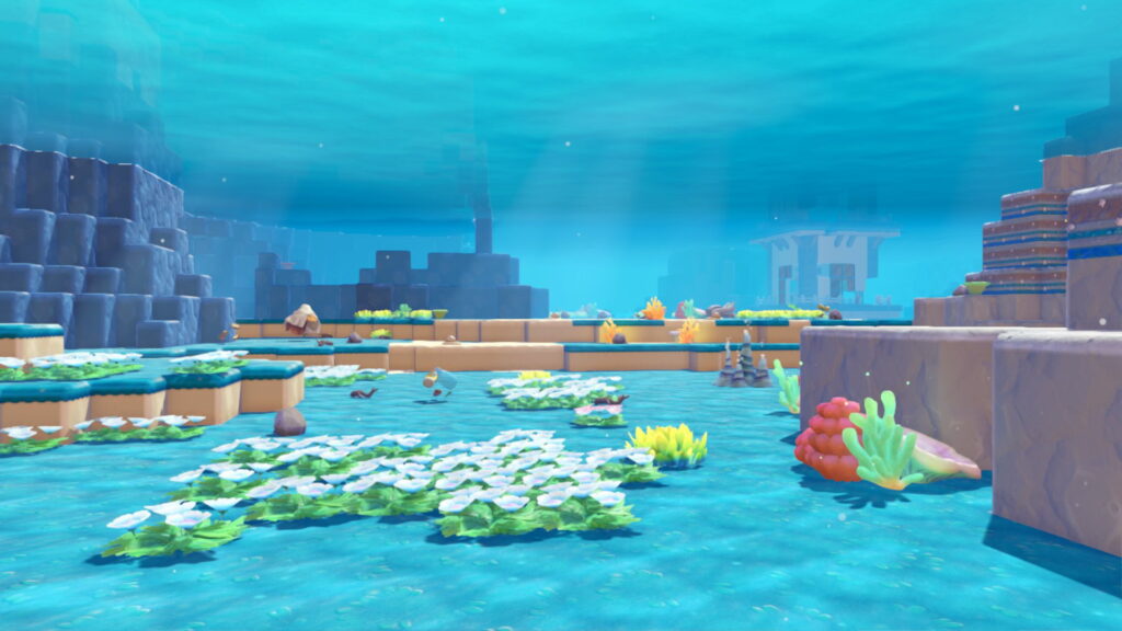 An underwater landscape on a Bubbly Basin Dream Island