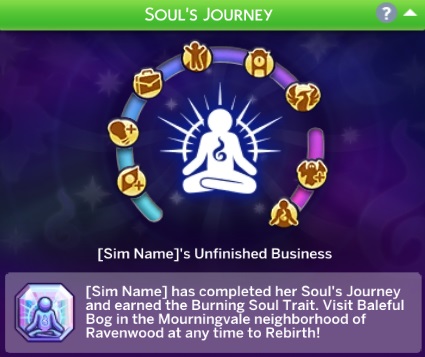 Ghost Sim having fully completed their Soul's Journey.