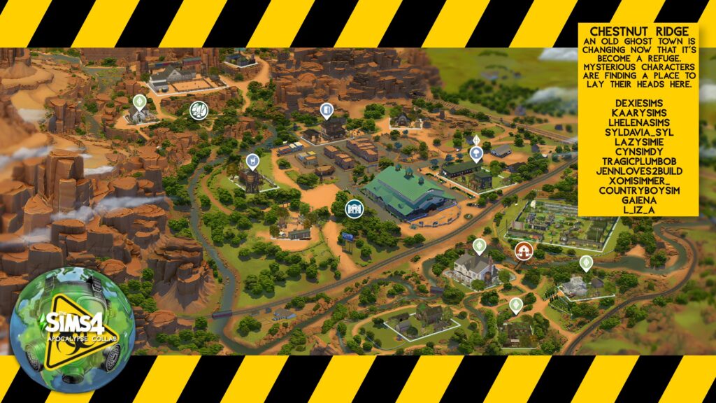 Chestnut Ridge in The Sims 4 Apocalypse Save File reimagined as a refuge for survivors.