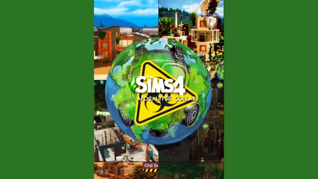 The Sims 4 Apocalypse Save File image featuring six post-disaster worlds created for the Apocalypse Collab.
