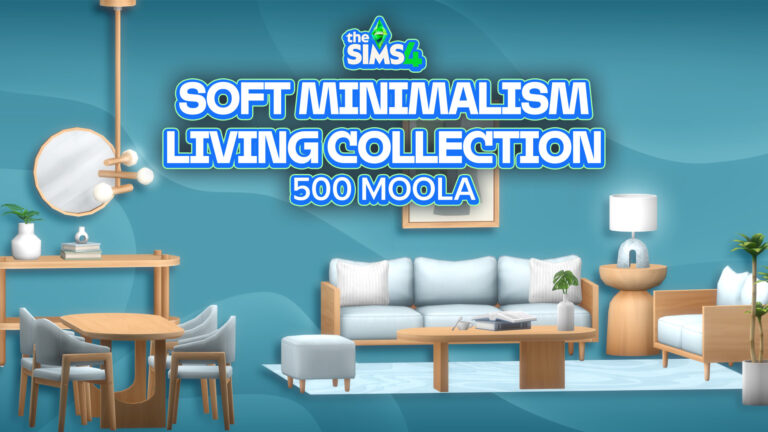 New The Sims 4 Maker Pack: Soft Minimalism Living Collection