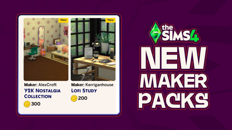New The Sims 4 Maker Packs: Y2K Nostalgia & Lofi Study