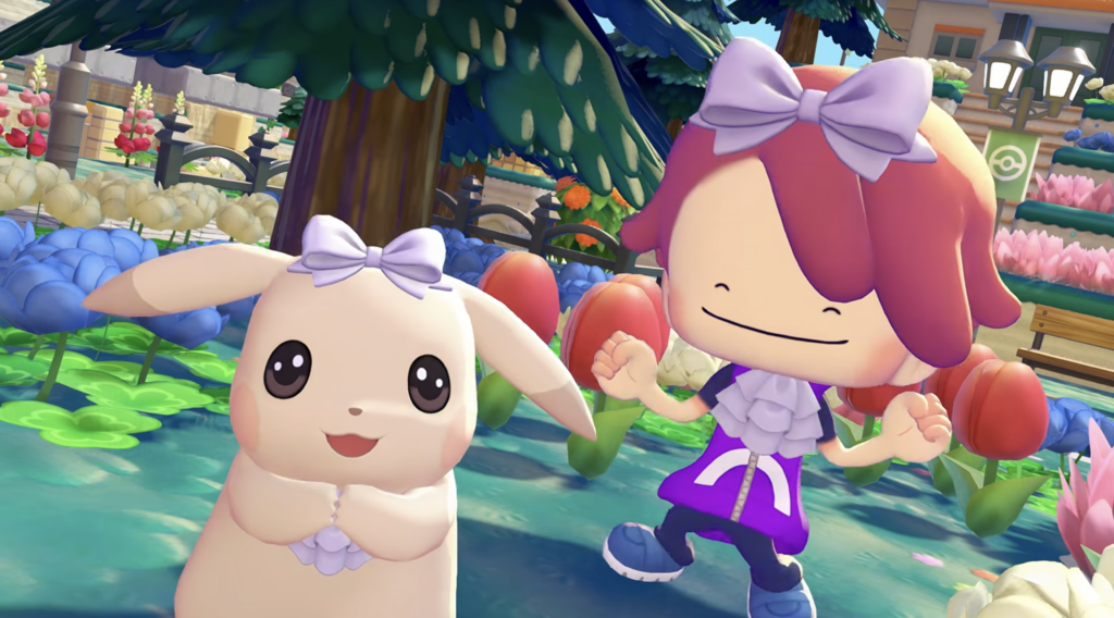 The Pokopia Expansion Pass Part 2 trailer shows Peakychu and Ditto wearing hairbows and ruffly neckties. 